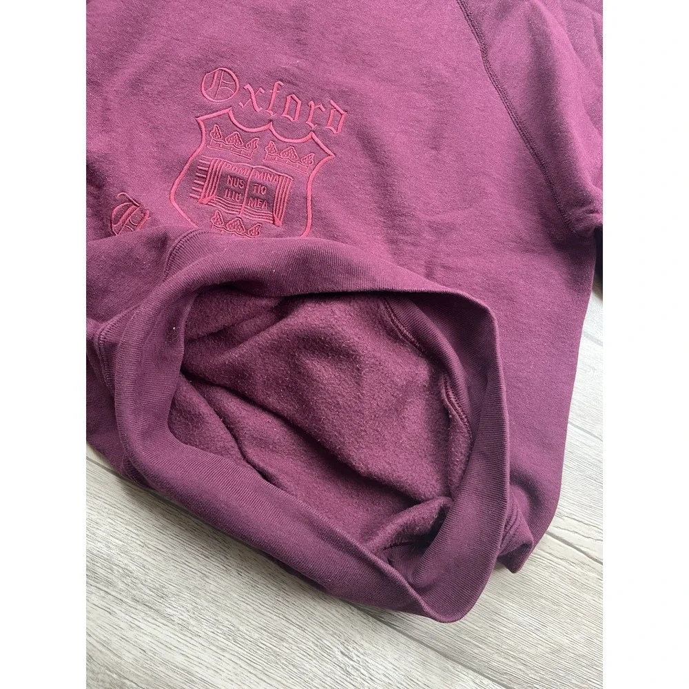 VTG Oxford University Sweatshirt Mens XL Burgundy Jerzees Graphic Scotland Made